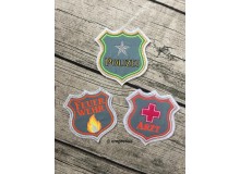 Stickserie - Spielabzeichen - Polizei Arzt Feuerwehr